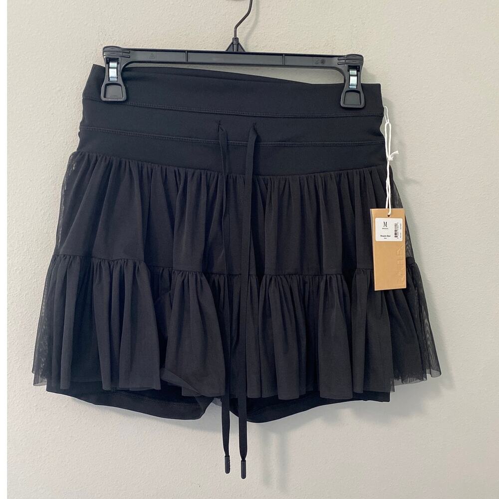 New POPFLEX Pirouette Skort, Black Size Medium
